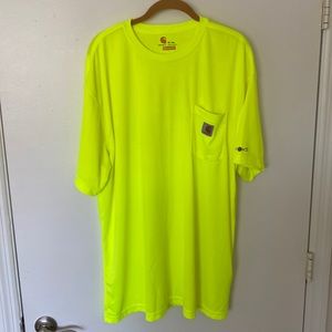 XLT Carhartt Relaxed Fit Pocket T Shirt Highlighter Yellow XL Tall
